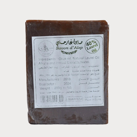 Traditional Aleppo Laurel Soap by Fansa 40% | صابون غار حلبي شعبي من فنصة